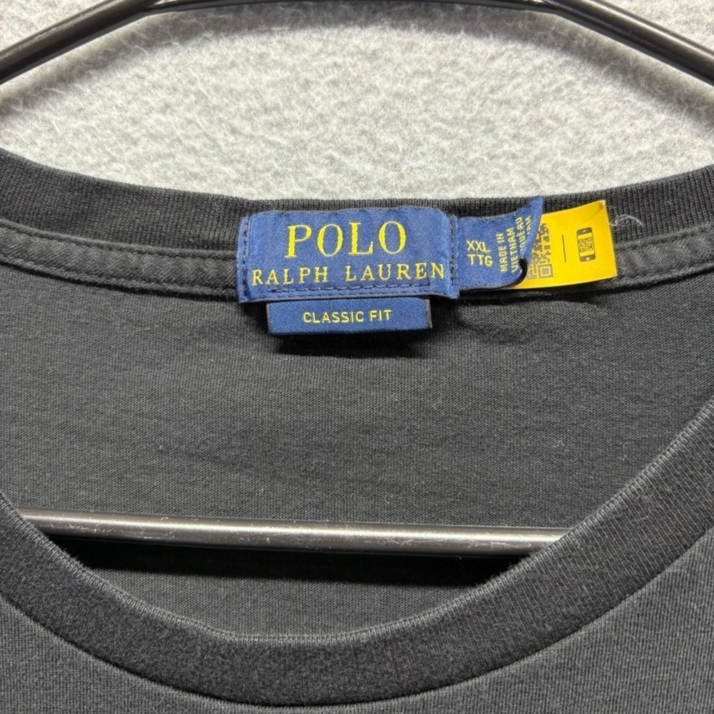 Polo‎ Ralph Lauren Shirt Mens 2XL Black T-Shirt Long Sleeve Classic Logo Jersey - Picture 4 of 9